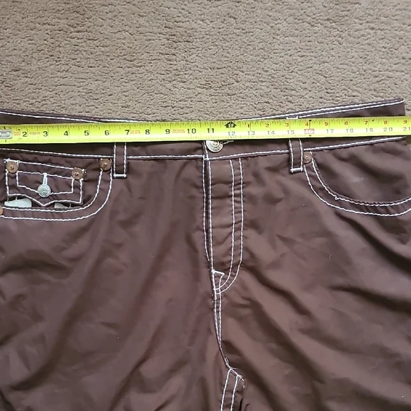 True Religion Brown Flat Front Shorts - Picture 11 of 14